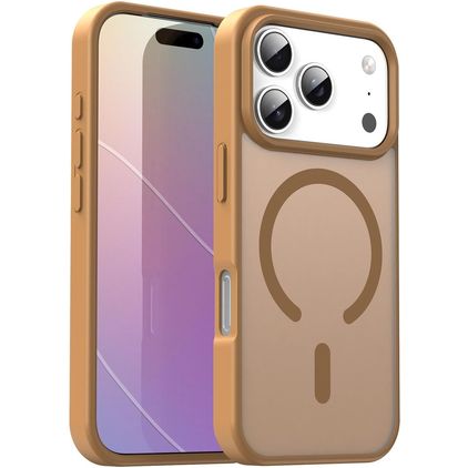 Mobigear Shockproof iPhone 18 Pro MagSafe Plastique rigide Coque arrière - Desert Gold