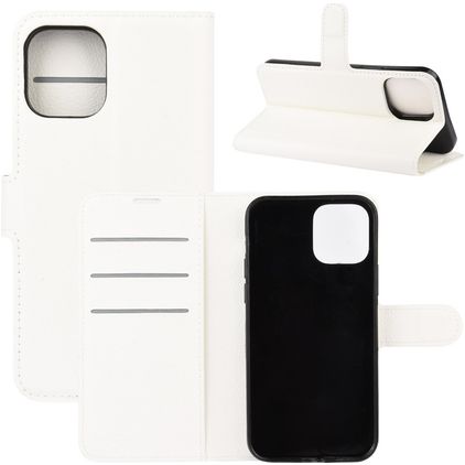 Mobigear Classic Housse iPhone 12 Etui Porte-Monnaie - Blanc