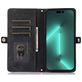 Mobigear Zipper Housse iPhone 14 Pro Max Etui Porte-Monnaie - Noir