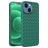 Mobigear Woven Coque iPhone 14 Plus Coque arrière en TPU Souple - Vert