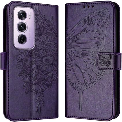 Mobigear Butterfly OPPO Reno 12 Pro Étui Portefeuille - Violet