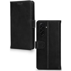 Mobilize Wallet Housse Samsung Galaxy A26 Etui en Cuir Véritable Porte-Monnaie - Noir