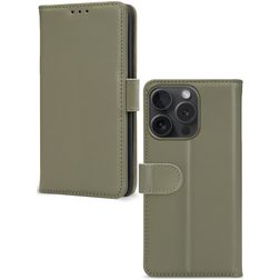 Mobilize Premium Gelly Wallet Housse iPhone 15 Pro Etui Porte-Monnaie - Vert