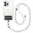 Mobigear Lanyard Cordon de téléphone universel réglable - Noir / Blanc