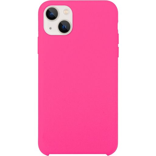 Mobigear Rubber Touch Coque iPhone 15 Plus Coque arrière en Silicone - Magenta