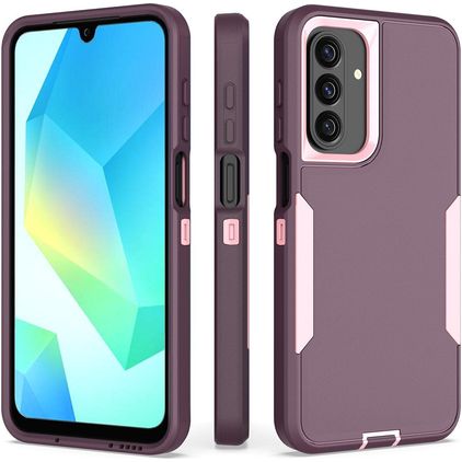 Mobigear Rugged Coque Samsung Galaxy A16 Coque arrière Rigide Anti-Chocs - Rose / Violet