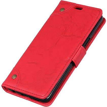 Mobigear Ranch Motorola One Power Étui Portefeuille - Rouge