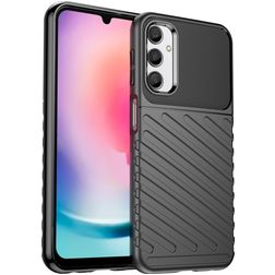 Mobigear Groove Coque Samsung Galaxy A24 Coque arrière en TPU Souple - Noir