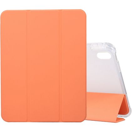 Mobigear Tri-Fold Gel iPad 10 (2022) TPU / Similicuir Étui + Porte-stylet - Orange