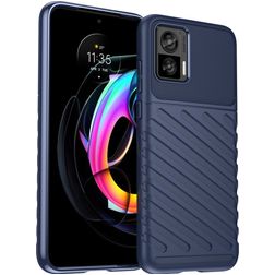 Mobigear Groove Coque Motorola Edge 30 Neo Coque arrière en TPU Souple - Bleu