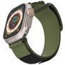 Mobigear Outdoor Bracelet Nylon pour Apple Watch Fermeture velcro - 42/41/40/38 mm - Vert armée