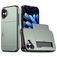 Mobigear Card Coque iPhone 18 Coque arrière Rigide Anti-Chocs avec Porte-Cartes - Dark Green