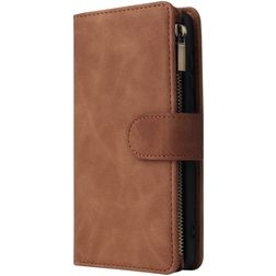 Mobigear Zipper Huawei P40 Étui Portefeuille - Marron