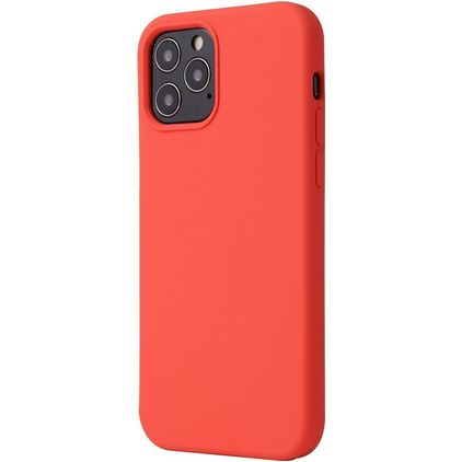 Mobigear Rubber Touch Coque iPhone 12 Mini Coque arrière en Silicone - Coral