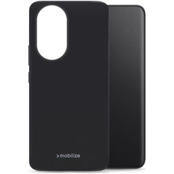 Mobilize Rubber Gelly Coque HONOR 200 Coque arrière en TPU Souple - Noir