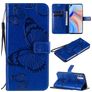 Mobigear Butterfly Housse OPPO Reno 4 Etui Porte-Monnaie - Bleu