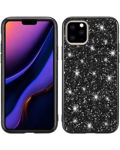 Mobigear Glitter iPhone 11 Plastique rigide Coque arrière - Noir