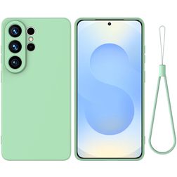 Mobigear Rubber Touch Coque Samsung Galaxy S26 Ultra Coque arrière en Silicone - Vert