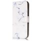 Mobigear Marble Housse iPhone SE (2020) Etui Porte-Monnaie - White Marble