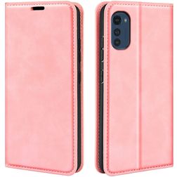 Mobigear Retro Slim Housse Motorola Moto E32s Etui Porte-Monnaie - Rose
