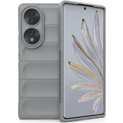 Mobigear Bumpy Coque HONOR 70 Coque arrière en TPU Souple - Gris