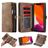 Caseme 008 Housse iPhone 11 Pro Etui avec Coque Détachable Porte-Monnaie - Marron