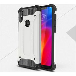 Mobigear Outdoor Coque Motorola One Power Coque arrière Rigide Anti-Chocs - Blanc