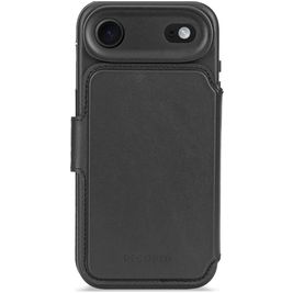 Decoded Detachable Wallet Housse iPhone Air MagSafe Etui avec Coque Détachable en Cuir Véritable Porte-Monnaie - Noir