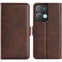 Mobigear Slim Magnet Housse OPPO Reno 8 Pro 5G Etui Porte-Monnaie - Marron