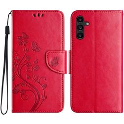 Mobigear Flowers Housse Samsung Galaxy A36 Etui Porte-Monnaie - Rouge
