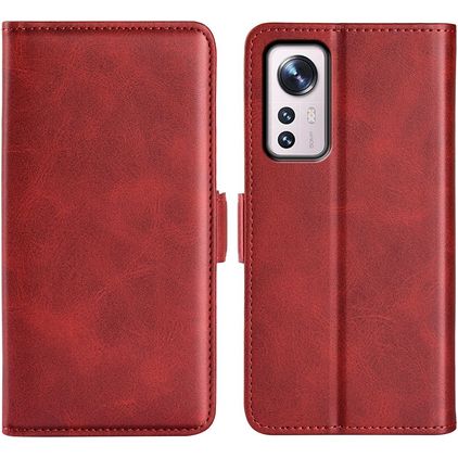 Mobigear Slim Magnet Xiaomi 12 Pro Étui Portefeuille - Rouge