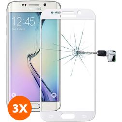 Mobigear Premium Samsung Galaxy S6 Edge Plus Verre trempé Protection d'écran - Compatible Coque - Blanc (Lot de 3)