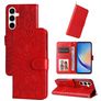 Mobigear Sunflower Housse Samsung Galaxy A35 Etui Porte-Monnaie - Rouge