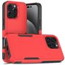 Mobigear Heavy Armor Coque iPhone 16 Pro Max Coque arrière Rigide Anti-Chocs - Rouge