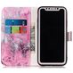 Mobigear Marble Housse iPhone XS Etui Porte-Monnaie - Rose