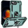 Mobigear Armor Ring Coque iPhone 16e Coque arrière Rigide Anti-Chocs avec Anneau-Support - Vert