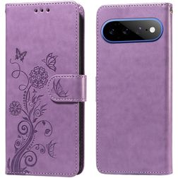 Mobigear Flowers Housse Google Pixel 11 Pro XL Etui Porte-Monnaie - Violet