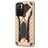 Mobigear Armor Stand Coque POCO M4 Pro 5G Coque arrière Rigide Anti-Chocs avec Support Amovible - Or
