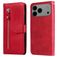 Mobigear Zipper Housse iPhone 17 Pro Max Etui Porte-Monnaie - Rouge
