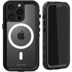 Mobilize Waterproof Coque iPhone 16 Pro MagSafe Coque arrière Imperméable Rigide - Noir