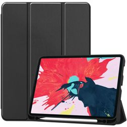 Mobigear Tri-Fold Gel Coque iPad Pro 11 Pouces (2022) Etui en TPU,Similicuir + Porte-crayon - Noir