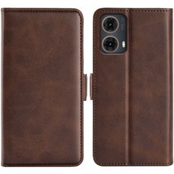 Mobigear Slim Magnet Motorola Moto G85 Étui Portefeuille - Marron