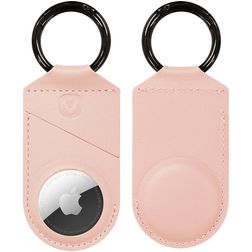 Valenta Snap Coque Apple AirTag Porte-clés en Cuir Véritable - Rose