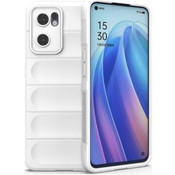 Mobigear Bumpy Coque OPPO Find X5 Lite Coque arrière en TPU Souple - Blanc