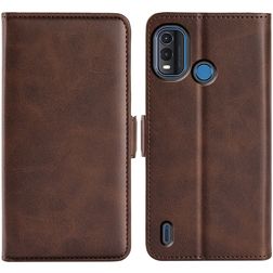 Mobigear Slim Magnet Housse Nokia G11 Plus Etui Porte-Monnaie - Marron