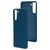 Mobiparts Coque Samsung Galaxy S21 Plus Coque arrière en Silicone - Blueberry Blue