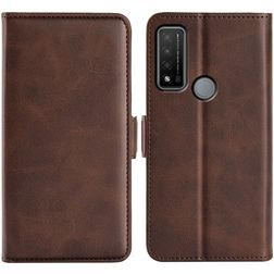 Mobigear Slim Magnet Housse TCL 20 R 5G Etui Porte-Monnaie - Marron