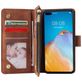 Mobigear Zipper Housse Huawei P40 Etui Porte-Monnaie - Marron