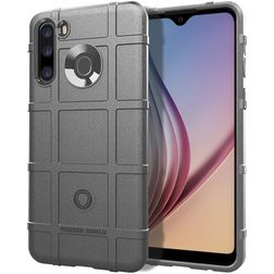 Mobigear Rugged Shield Coque Samsung Galaxy A21 Coque arrière en TPU Souple Anti-Chocs - Gris