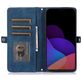Mobigear Zipper Housse iPhone 14 Plus Etui Porte-Monnaie - Bleu